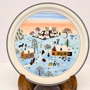 Villeroy & Boch Design Naif by Laplau Four Seasons Wall Plate Winter Christmas